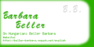 barbara beller business card